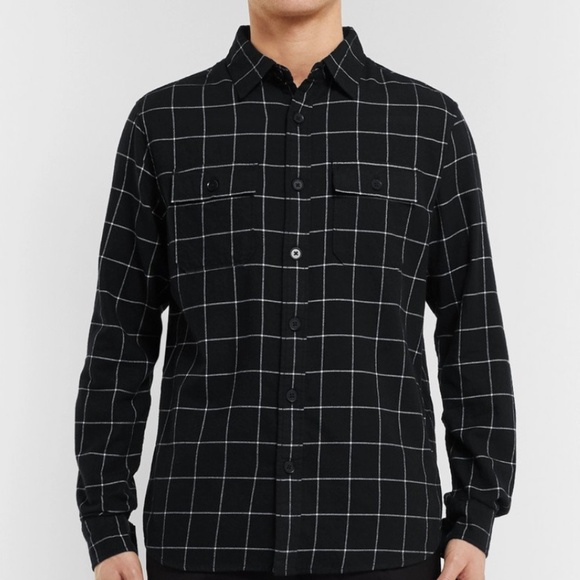 A-Frame Black and White Flannel Long sleeve Shirt XXL NWOT - Picture 1 of 7